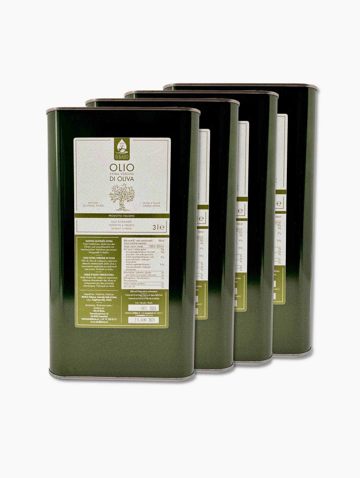 Olio Extra Vergine di Oliva Di Blasio - Set aus 4 x 3L Kanister