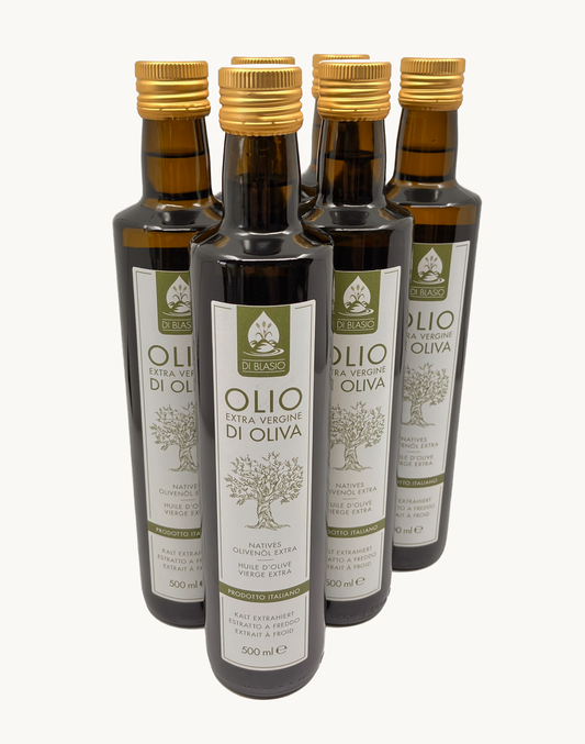 Olio Extra Vergine di Oliva Di Blasio - Set aus 6x500ml Flaschen